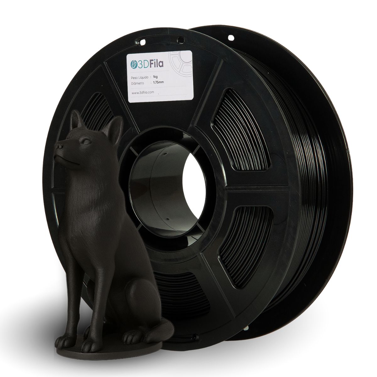 Filamento PETG XT Preto Black Night 1,75mm 1 filamento petg black night