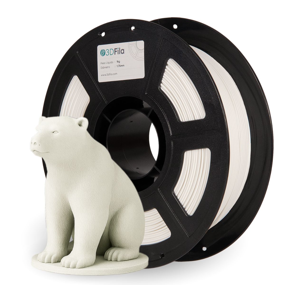 Filamento PETG XT Branco Snow White 1,75mm 1 filamento petg snow white