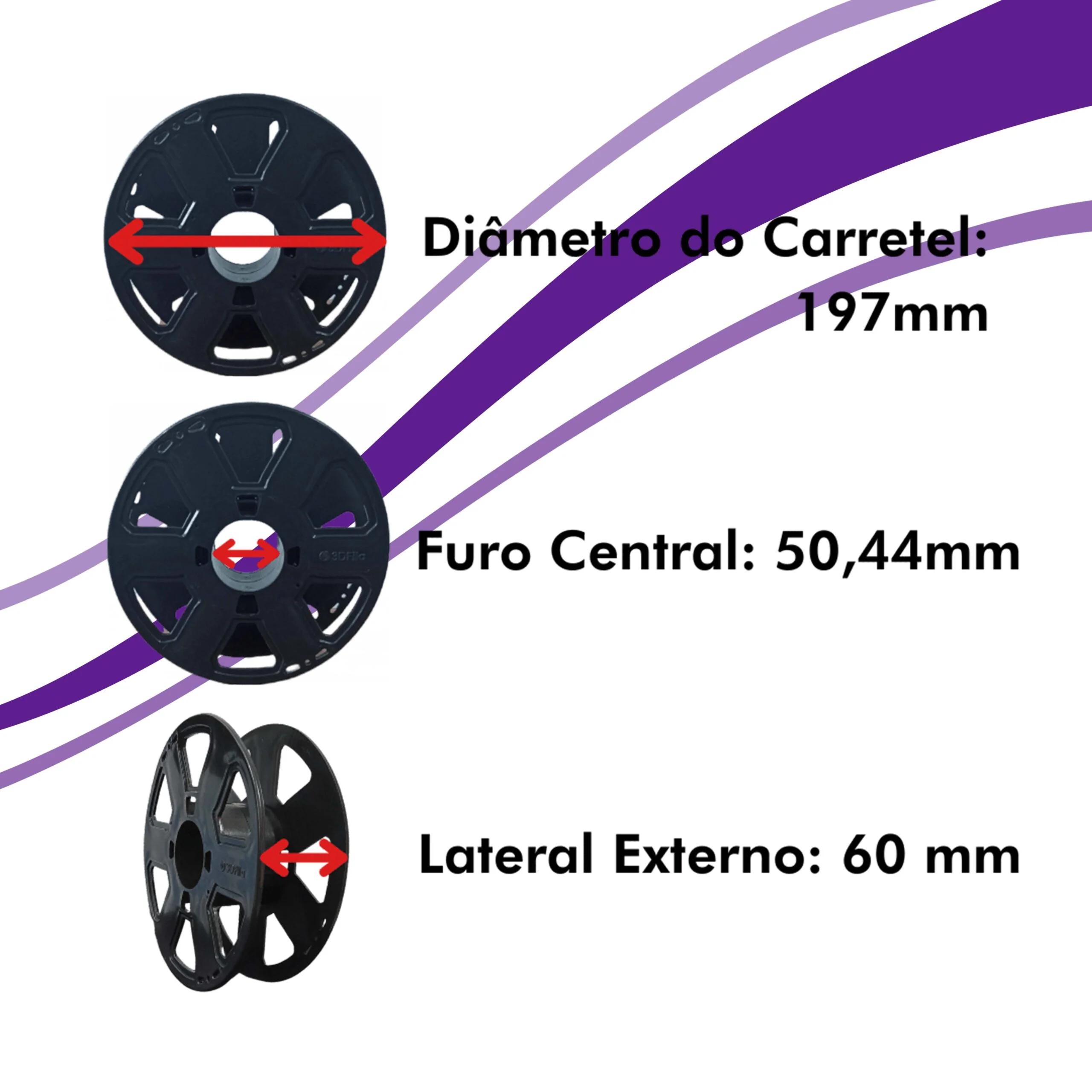Filamento ABS Roxo Titânio Premium 1,75mm 4 Filamento ABS Roxo Titânio Premium 1,75mm - Imagem 4