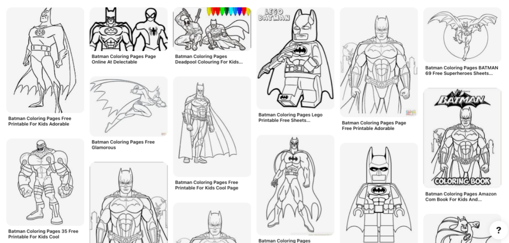 Batman para colorir no Pinterest