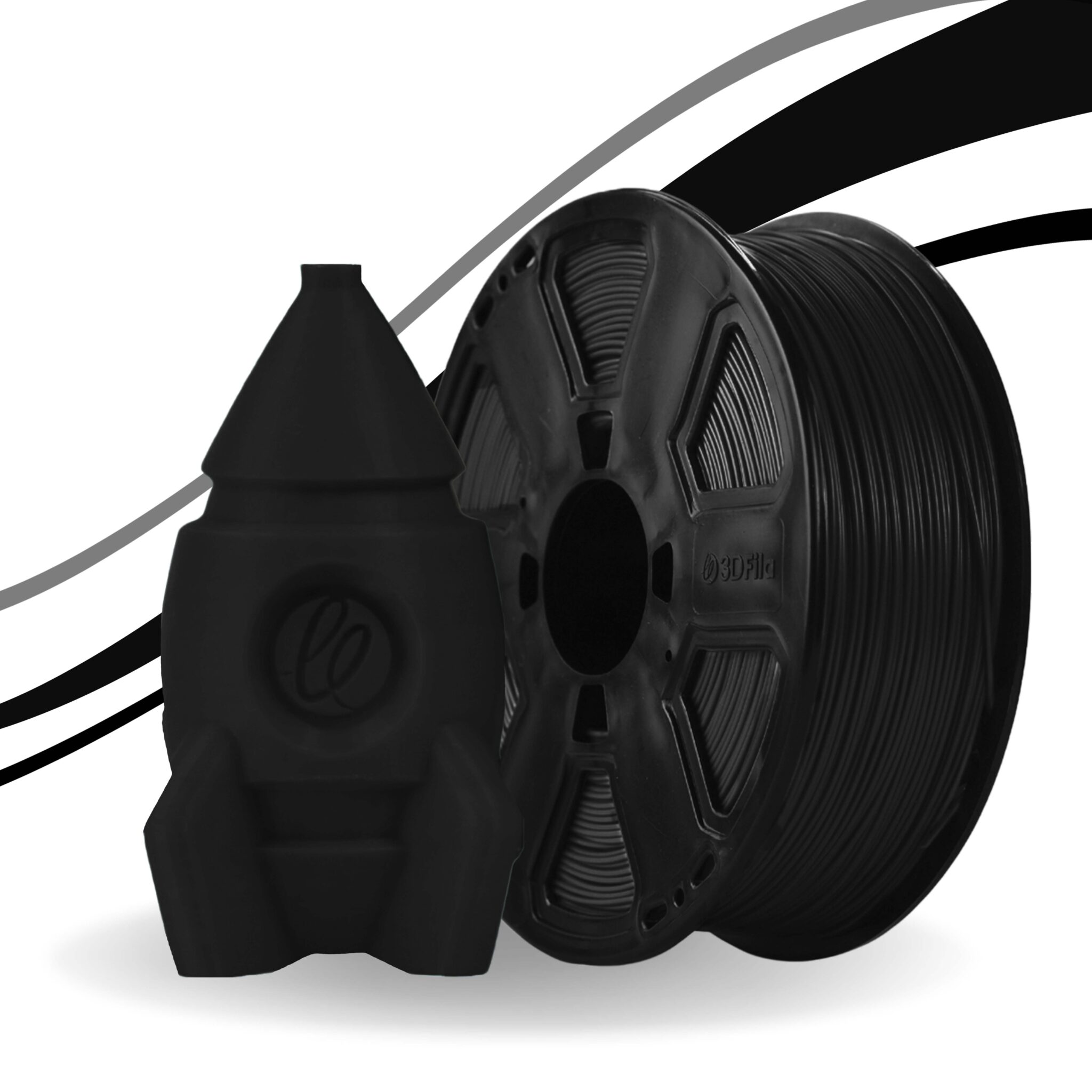 Filamento PETG XT Preto Black Night 1,75mm - 3D Fila para Impressora 3D