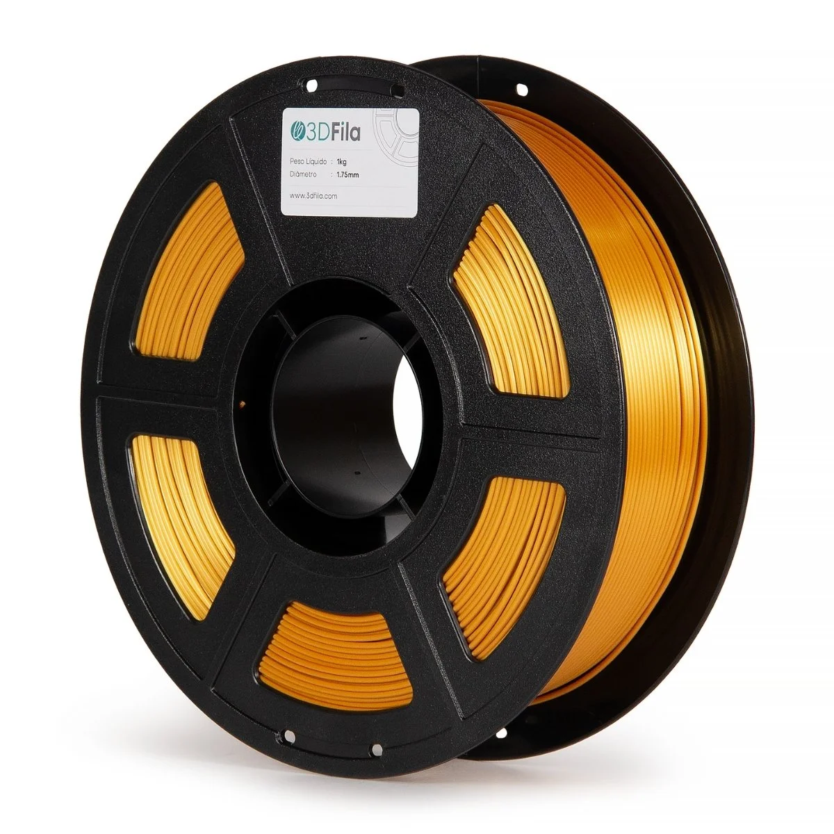 Filamento PLA Silk Ouro 1,75mm 1 Filamento pla silk ouro