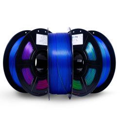 filamento pla tricolor vermelho, azul e verde
