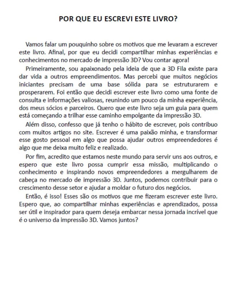 livro seu negocio de impressao 3d por que