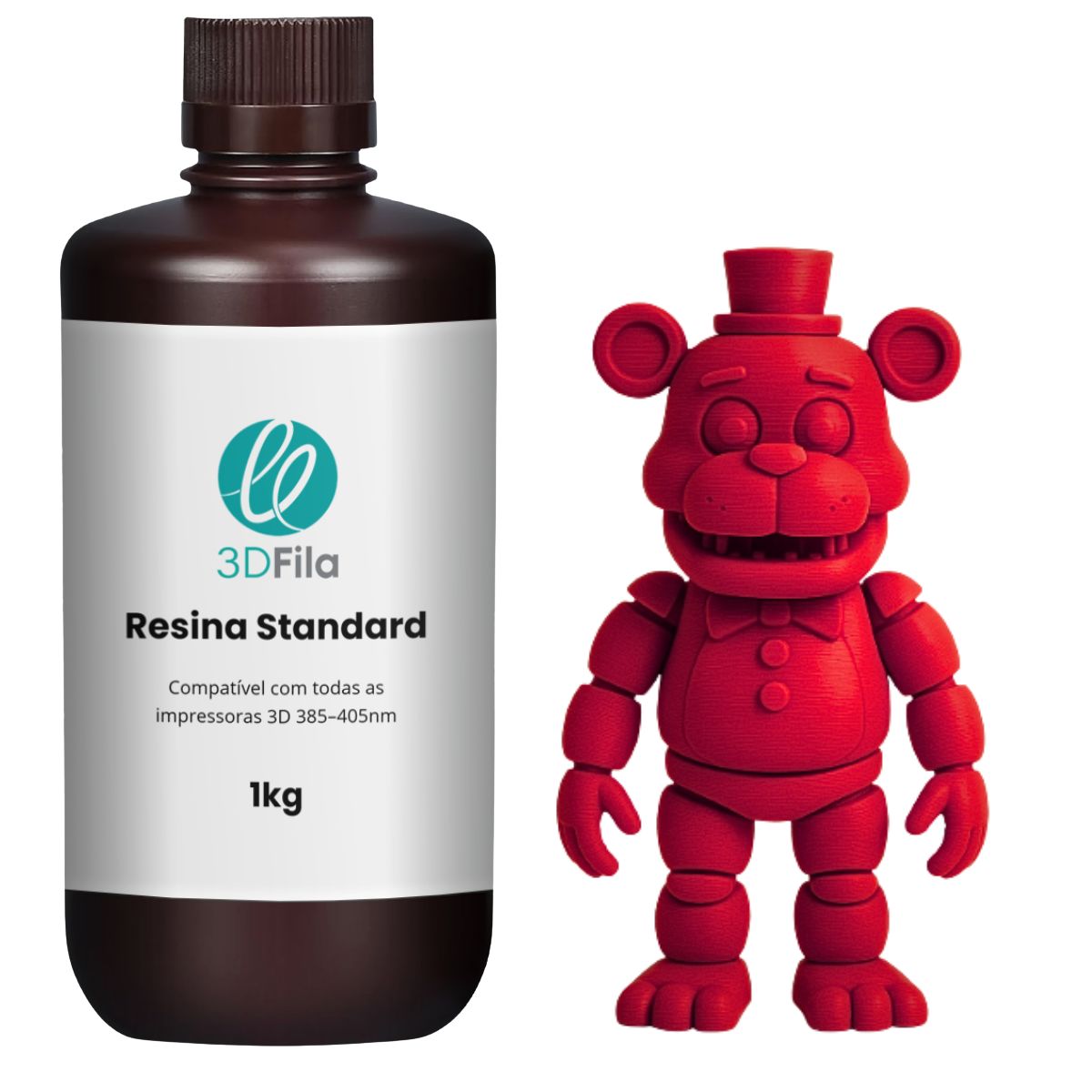 Resina 3D Standard 4.0 Vermelho Alaranjado 1 resina 3d standard 4.0 vermelho alaranjado