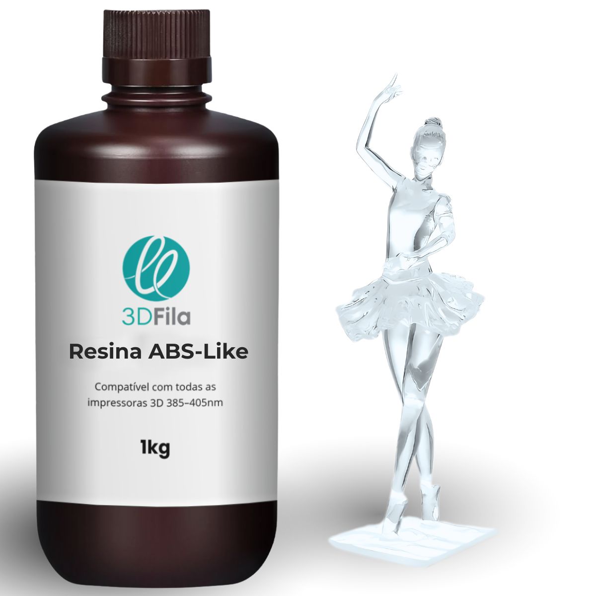 Resina 3D ABS-Like Transparente 1 resina 3D ABS-Like transparente