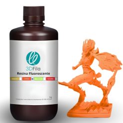 resina 3d fluorescente laranja