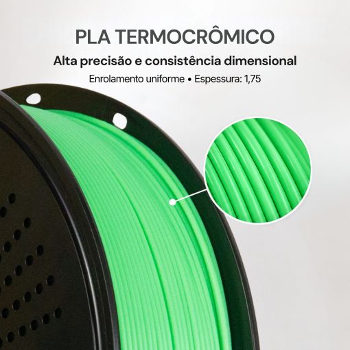 Filamento PLA Termocrômico Verde / Amarelo - Imagem 8