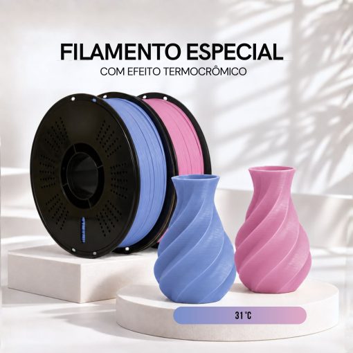 Filamento PLA Termocrômico Azul / Rosa - Imagem 9