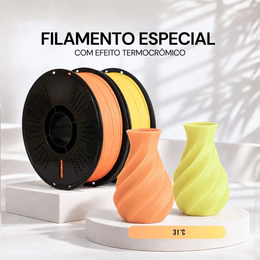 Filamento PLA Termocrômico Laranja / Amarelo - Imagem 9