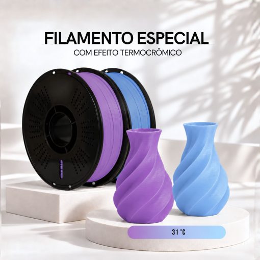 Filamento PLA Termocrômico Roxo / Azul - Imagem 9