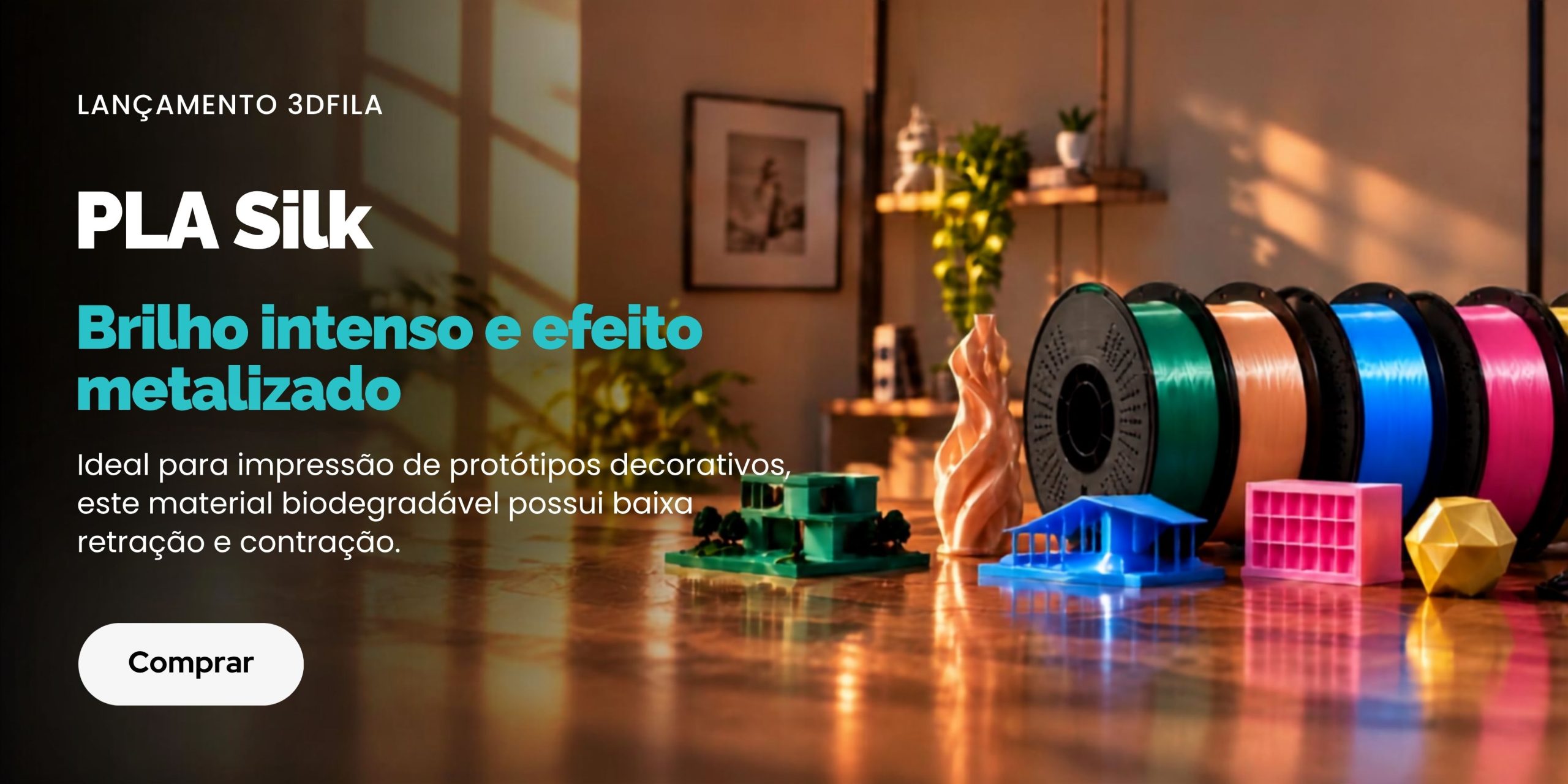 Home UX Builder 10 banner novos filamentos pla silk
