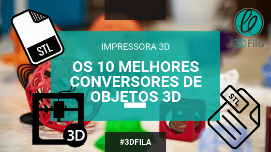 Imagem que exibe informativo sobre os melhores conversores de objetos 3d para impressora 3d com fundo de alguns modelos 3d