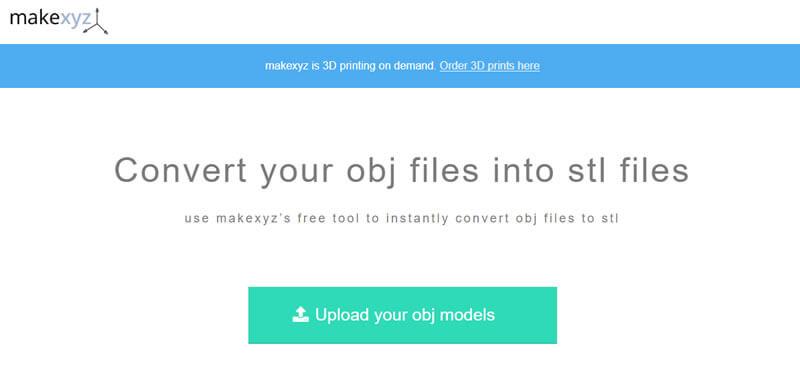 Aplicativo online que converte objetos 3d obj em arquivos stl