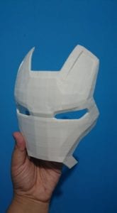 Impressão Homem de Ferro Ironman Mark 42 - capacete frente 2
